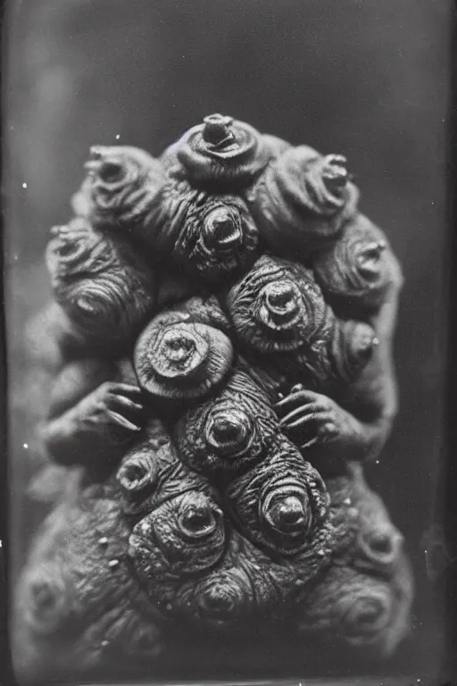 Image similar to tardigrade!!! daguerreotype portrait photograph. lots of flowers around the tardigrade. ansel adams. highly detailed. old timey.