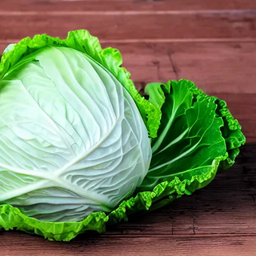 Prompt: cabbage with duck - head