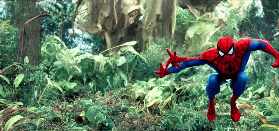 Image similar to a still of spider - man in a bug's life ( 1 9 9 8 )