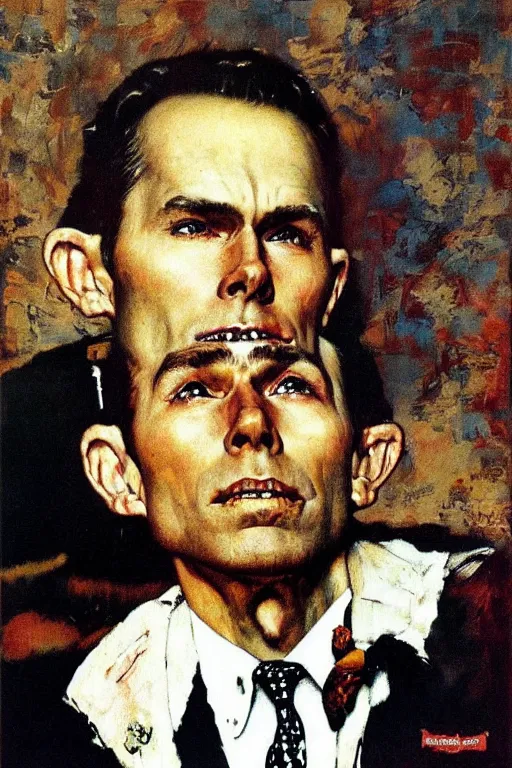 Prompt: “portrait of hank Williams, by Norman Rockwell”