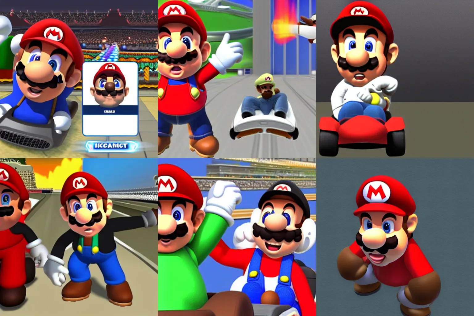 Kanye West as a playable character in Mario Kart Wii, Stable Diffusion