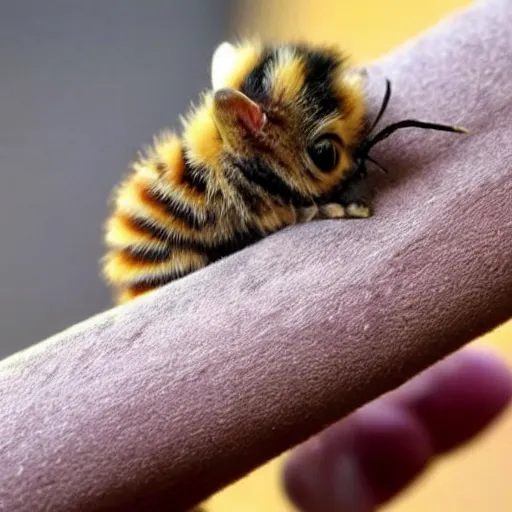 Image similar to photo of world ’ s smallest cat the size of a honeybee