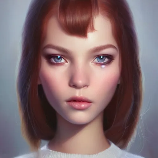 Image similar to portrait Pixar style by Stanley Artgerm and Tom Bagshaw