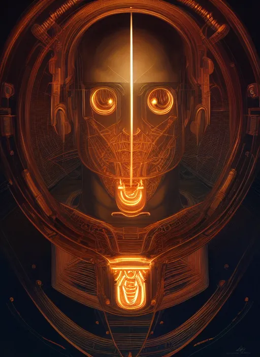 Image similar to symmetry!! portrait of astronaut, sci - fi horror, glowing lights!!, elegant, intricate, body horror, dark design, highly detailed, dark lighting, digital art, digital painting, artstation, smooth, sharp focus, illustration, art by artgerm and h r giger and greg rutkowski and alphonse mucha, 8 k