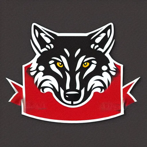 Prompt: A Wolf in the style of an NFL Logo