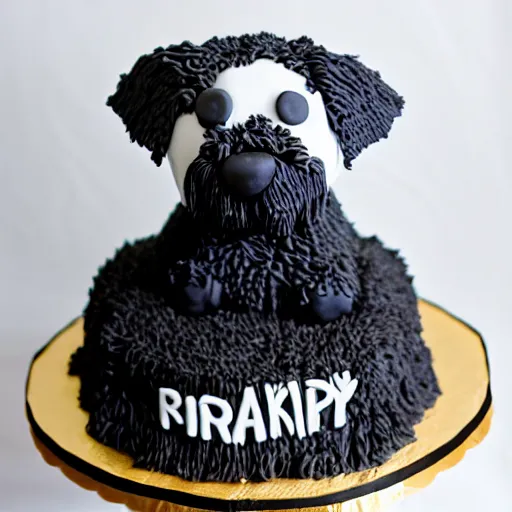 Image similar to black goldendoodle birthday cake,