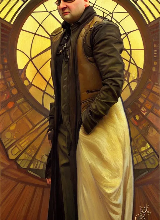 Prompt: oil portrait of gru, intricate, elegant, highly detailed, lighting, painting, artstation, smooth, illustration, art by greg rutowski and alphonse mucha