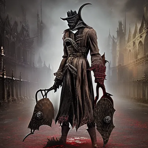 Image similar to Colossal Rat, Bloodborne boss, matte painting, detailed, Bloodborne, oil on canvas