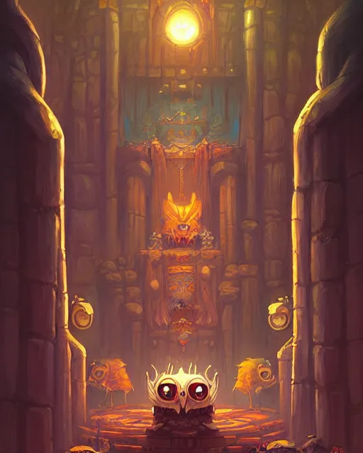 Image similar to Throne Room of the Shaman Owl King, by Andreas Rocha