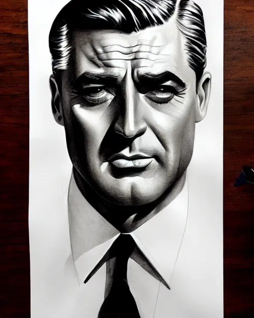 Image similar to hyper realistic full figure pencil drawing of cary grant from north by northwest, monochrome, water color, detailed, rim light, diffused, intricate, by anna dittmann