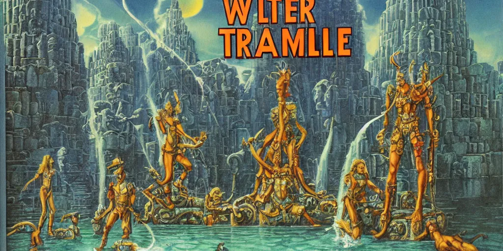 Prompt: water temple by kelly freas