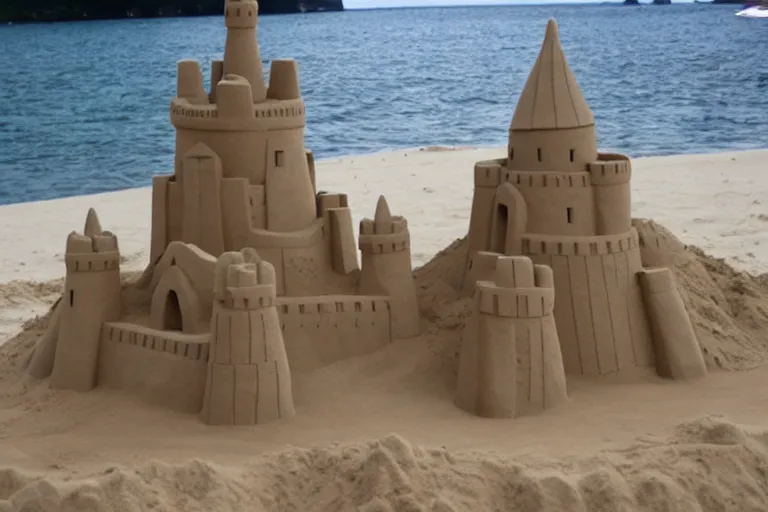 Image similar to a completed sand castle