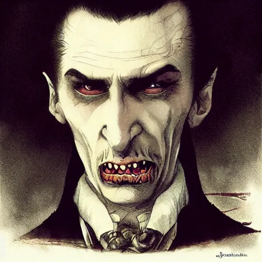 Prompt: dracula count high resolution, high quality, by jean - baptiste monge