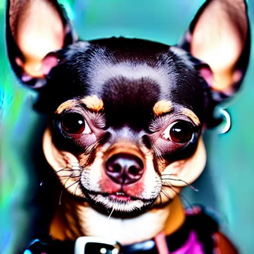 Prompt: a dark brown chihuahua, epic, realistic, hyper detailed