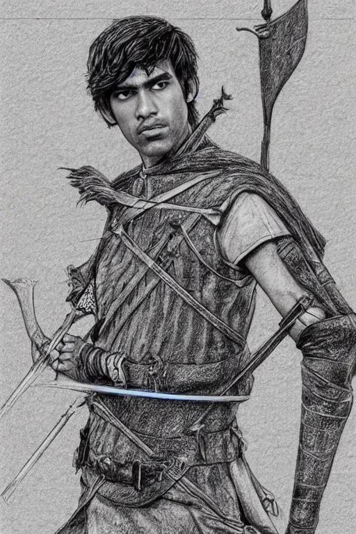 Prompt: intricate pencil sketch of rishi sunak as robin hood but robbing the poor to give to the rich, 8 k octane beautifully detailed render