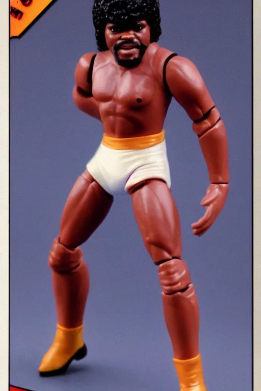 Image similar to billy preston ( 1 9 7 4 ) as a 1 9 8 0 s wrestling action figure