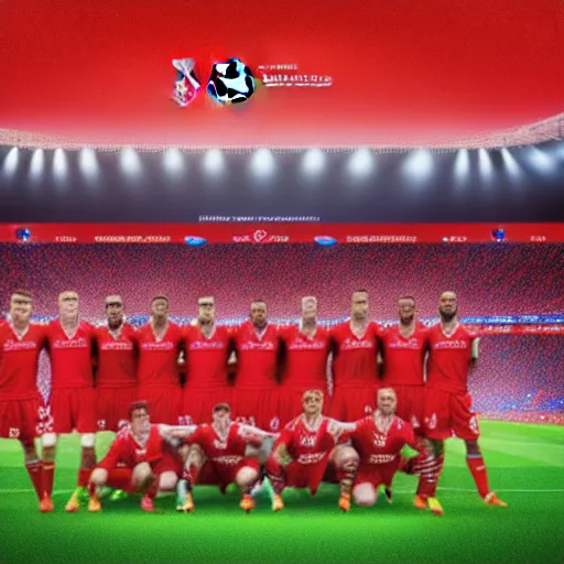 Prompt: photo of players, people, football club spartak moscow wins the 2 0 2 4 champions league final at wembley stadium, digital painting, aesthetic, smooth, sharp focus, highly detailed painting by soviet realism, 8 k w 1 0 2 4