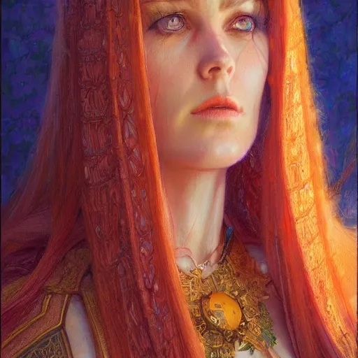 Prompt: the beautiful female servant portrait art by Donato Giancola and Bayard Wu, digital art, trending on artstation, 4k