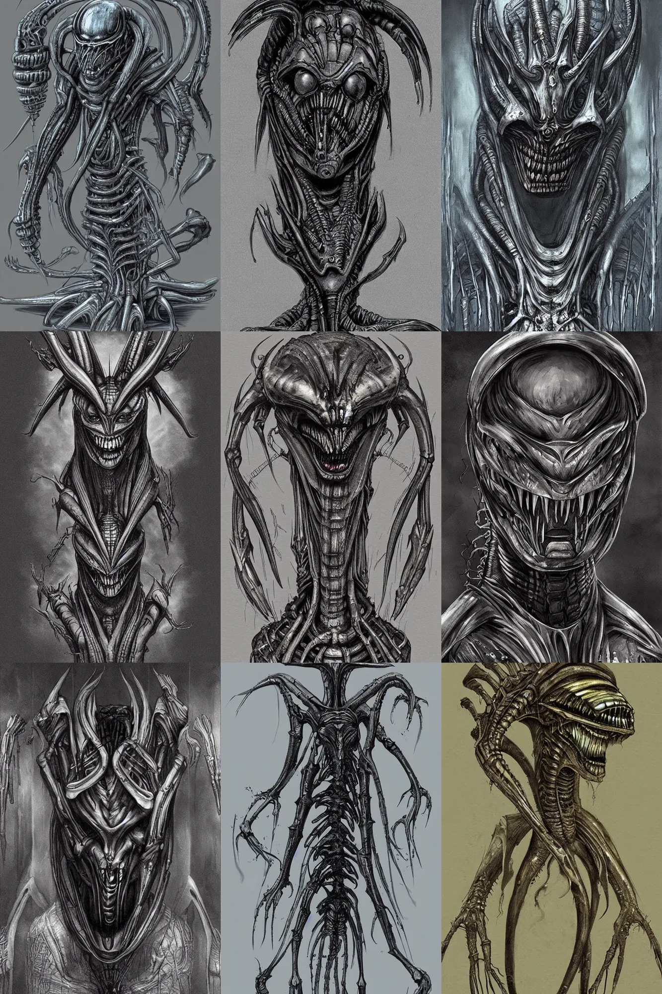 Prompt: “ concept art aliens giger ”