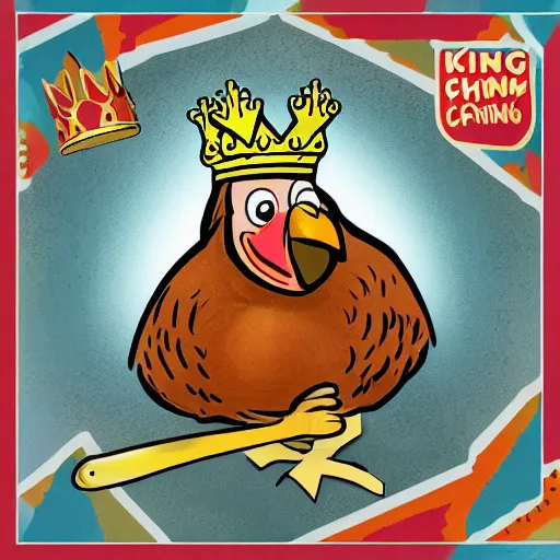 Image similar to king chicken with a crown