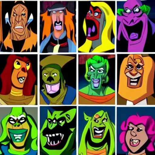 Prompt: scooby doo villains in real life