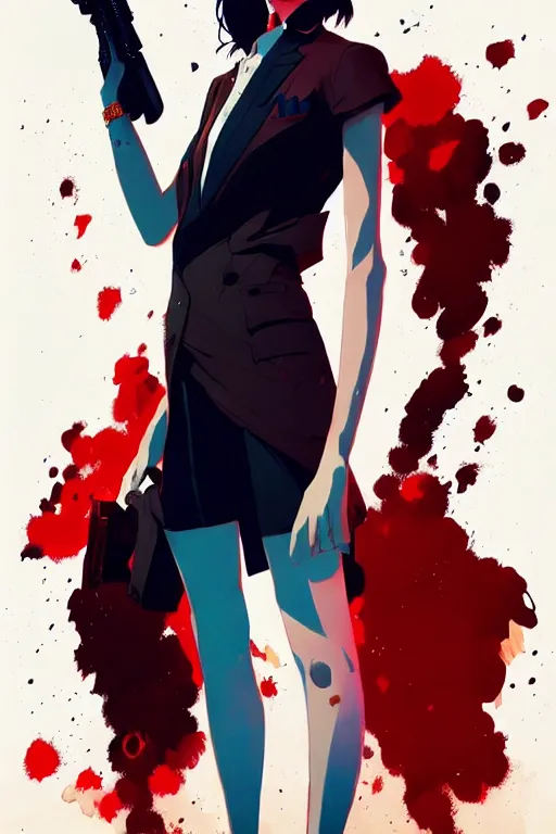 Image similar to a ultradetailed full body portrait of a girl in a suit, by conrad roset, greg rutkowski and makoto shinkai trending on artstation