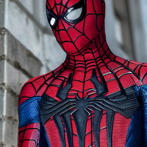 Prompt: SPIDERMAN with ornate cloak, highly detailed, 4k, HDR, smooth, sharp focus, photo-realistic, high resolution, award-winning, macro 20mm, headshot