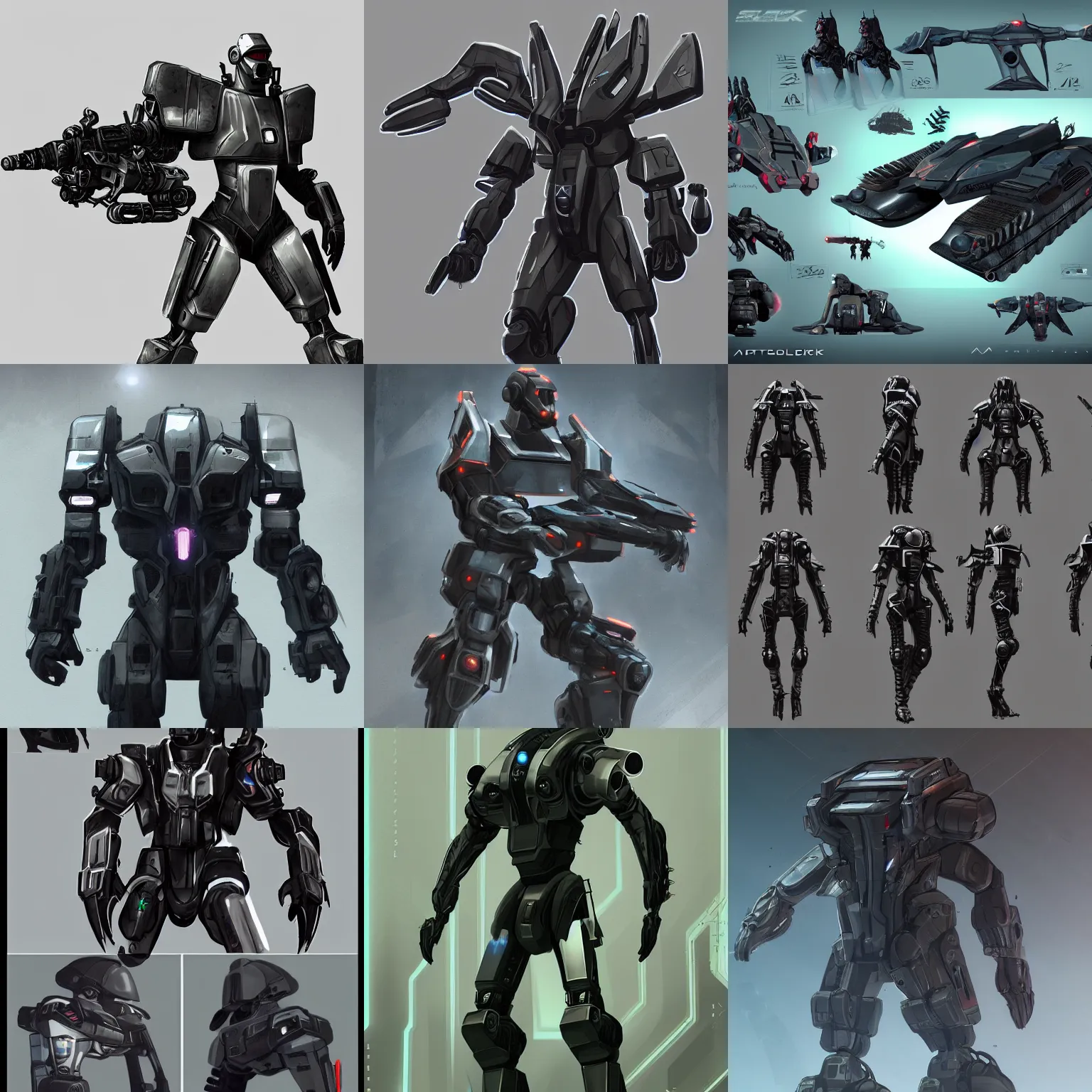 Prompt: sleek futuristic, nanite formed, tanks. cyberpunk, epic, combined arms combat concept art, trending on artstation