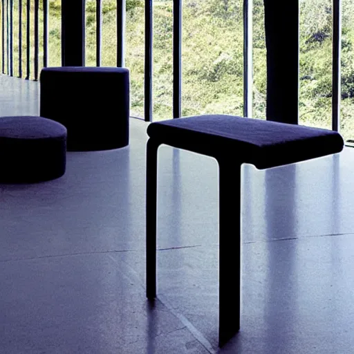 Prompt: the saturn stool by tadao ando