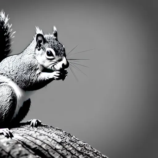 Image similar to mono chrome outline of a squirrel with a white background