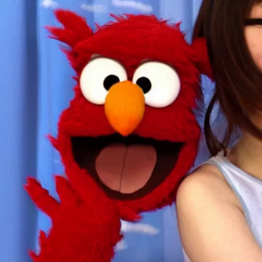 Image similar to elmo anime character