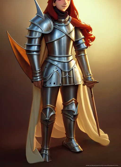 Image similar to cute medieval crusader knight, natural lighting, path traced, highly detailed, high quality, digital painting, by don bluth and ross tran and studio ghibli and alphonse mucha, artgerm