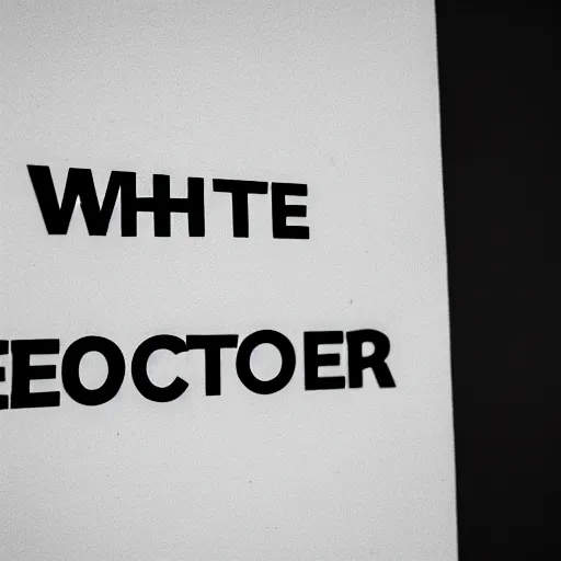 Prompt: white paper sign that says in black letters « error », photography