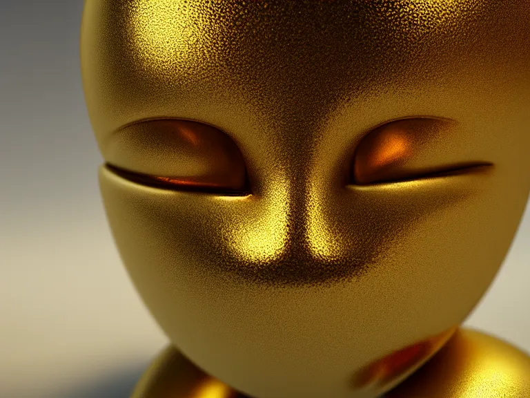 Prompt: sad golden emoji, trending on artstation, octane render, insanely detailed, 8 k, hd