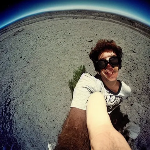 Prompt: the last selfie taken on planet earth photo,