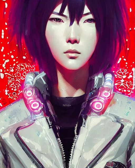 Image similar to detailed portrait motoko kusanagi, cyberpunk futuristic neon, reflective puffy coat, decorated with traditional japanese ornaments by ismail inceoglu dragan bibin hans thoma greg rutkowski alexandros pyromallis nekro rene maritte illustrated, perfect face, fine details, realistic shaded, fine - face, pretty face