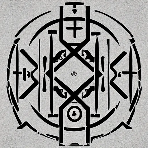 Image similar to “ allomancy symbols from mistborn in art deco style ”