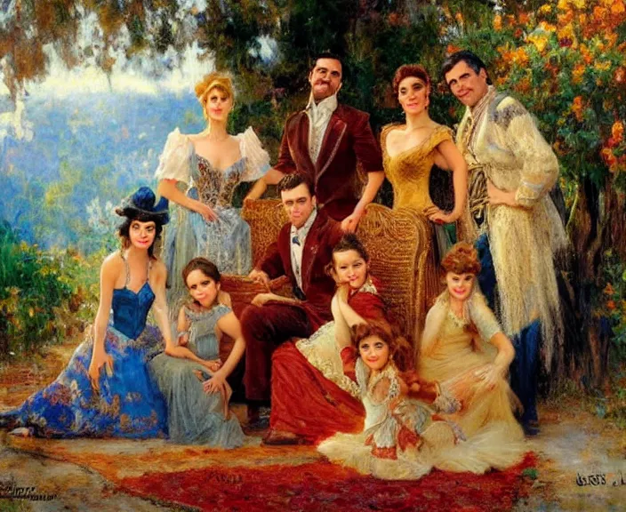 Image similar to Gaston Bussiere portrait of characters from Encanto, Disney family movie, musical