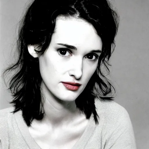 Prompt: winona ryder aged 20