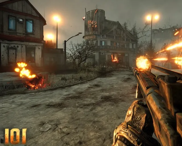 Image similar to der riese, call of duty zombies, george lopez
