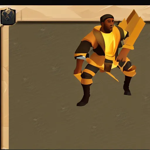 Prompt: a screenshot of Kanye West in Runescape