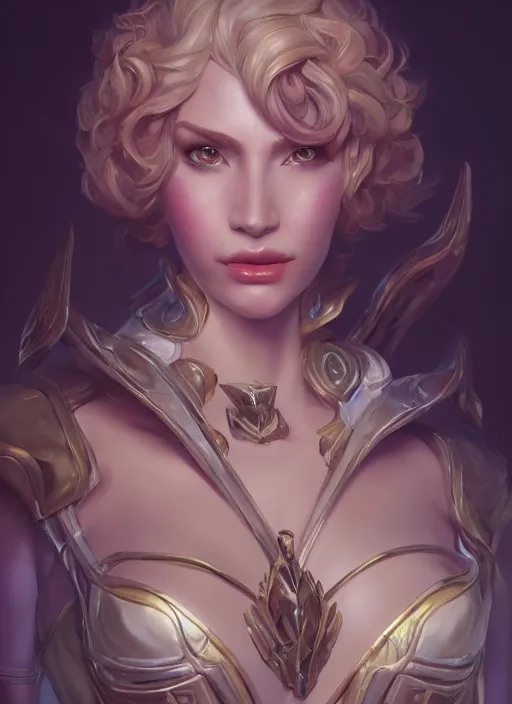 Image similar to evelyn, from league of legends, au naturel, hyper detailed, digital art, trending in artstation, cinematic lighting, studio quality, smooth render, unreal engine 5 rendered, octane rendered, art style by klimt and nixeu and ian sprigger and wlop and krenz cushart