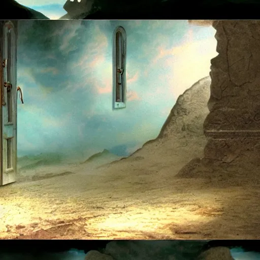 Prompt: beautiful matte painting of the doorway to another dimenstion, fantasy