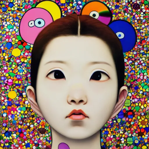 Image similar to a surreal portrait of a girl by takashi murakami