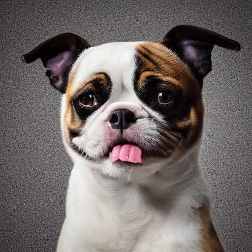 Prompt: grumpy dog try to look like grumpy cat, very detailed, 4 k, sharp focus