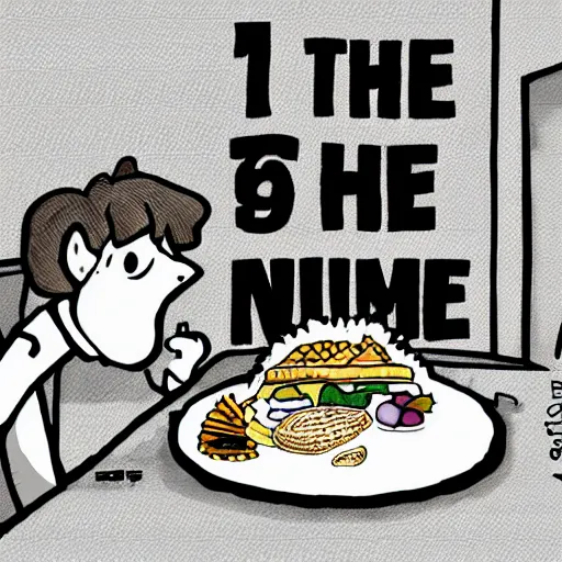 Image similar to the number seven eating the number nine, cartoon, digital art