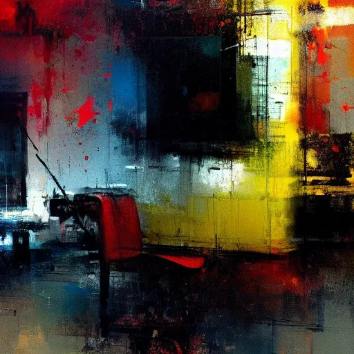 Prompt: abstract painting of a brightly coloured by jeremy mann