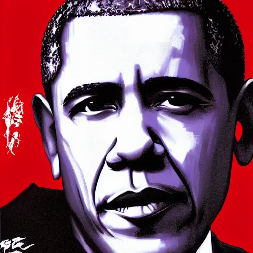 Image similar to president barack obama by yoji shinkawa game cover high quality digital art