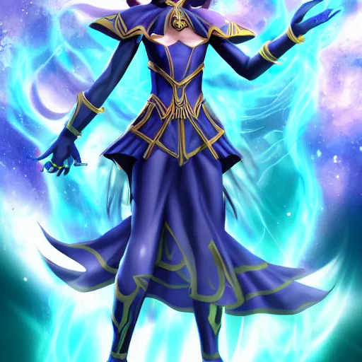 Image similar to beautiful dark magician girl, full body, mystical, ultra detailed, 4k