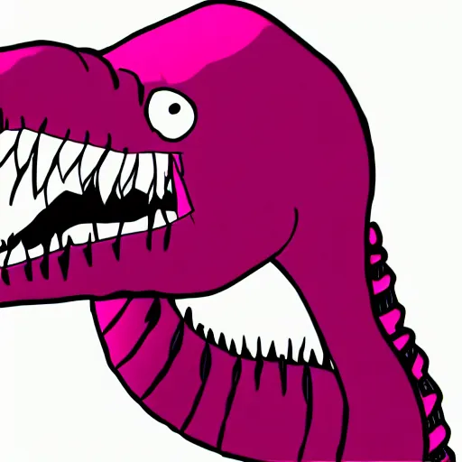 Prompt: pink dinosaur png